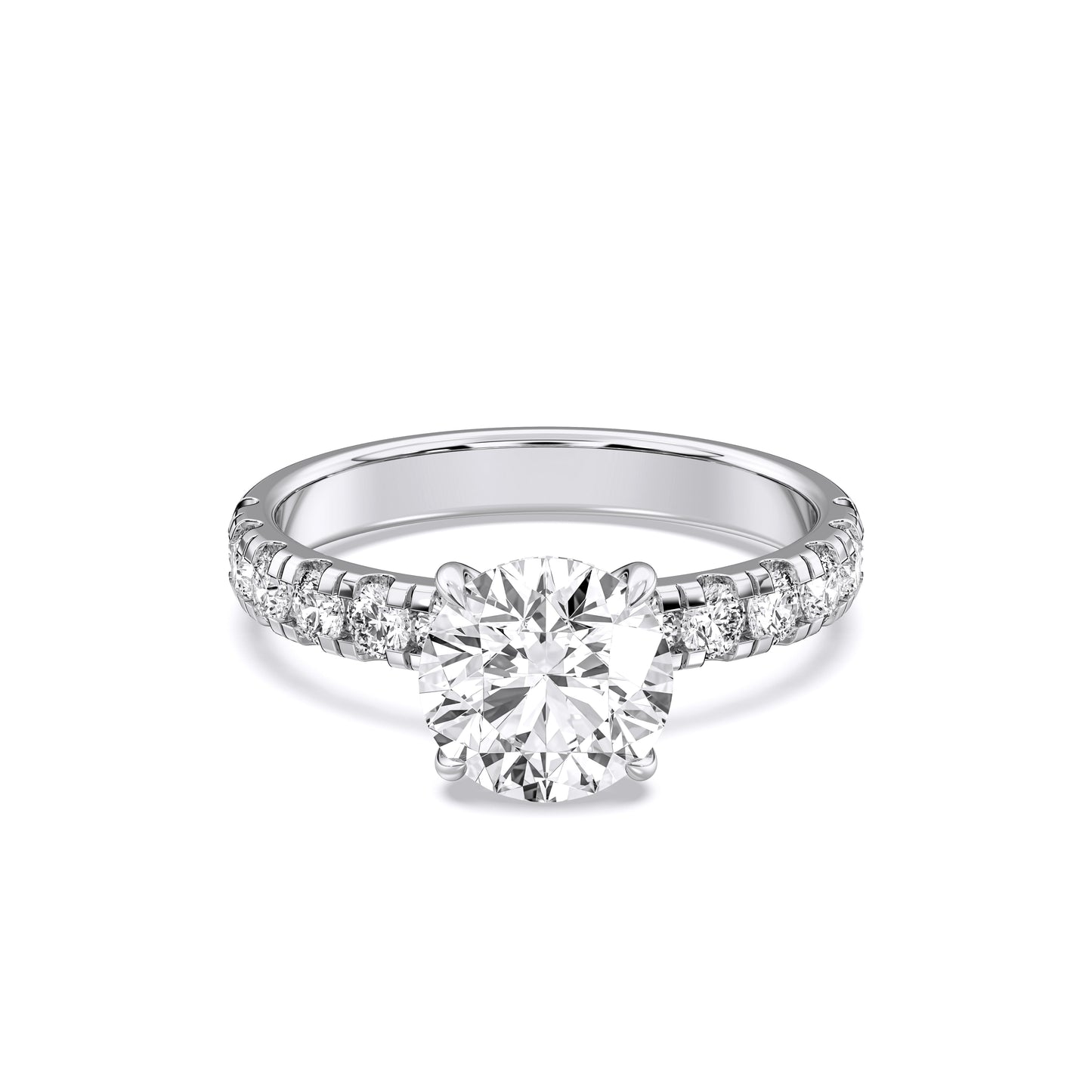 ROUND SIDESTONE RING (THICK)