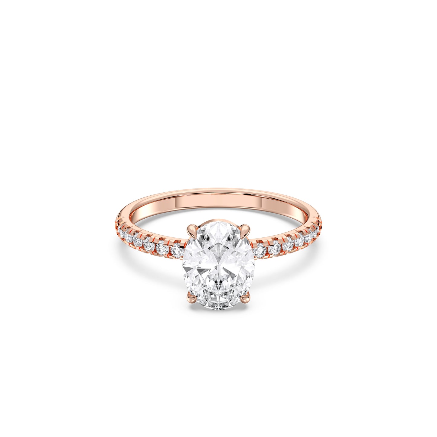 OVAL SIDESTONE RING (THIN)
