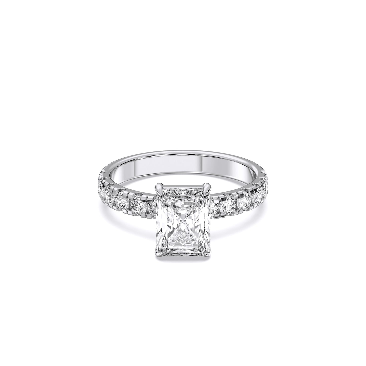RADIANT SIDESTONE RING (THICK)