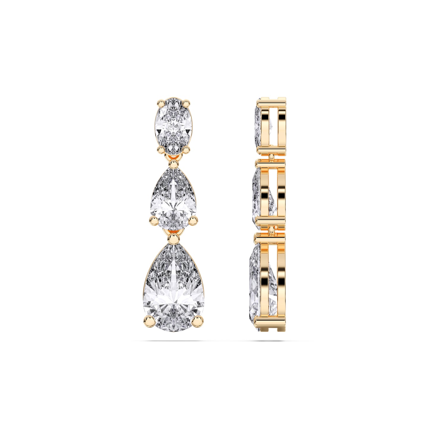 GRADUATING TEAR DROPS EARRINGS