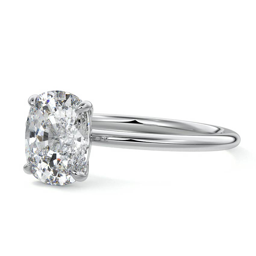 EL.CUSHION SOLITAIRE RING