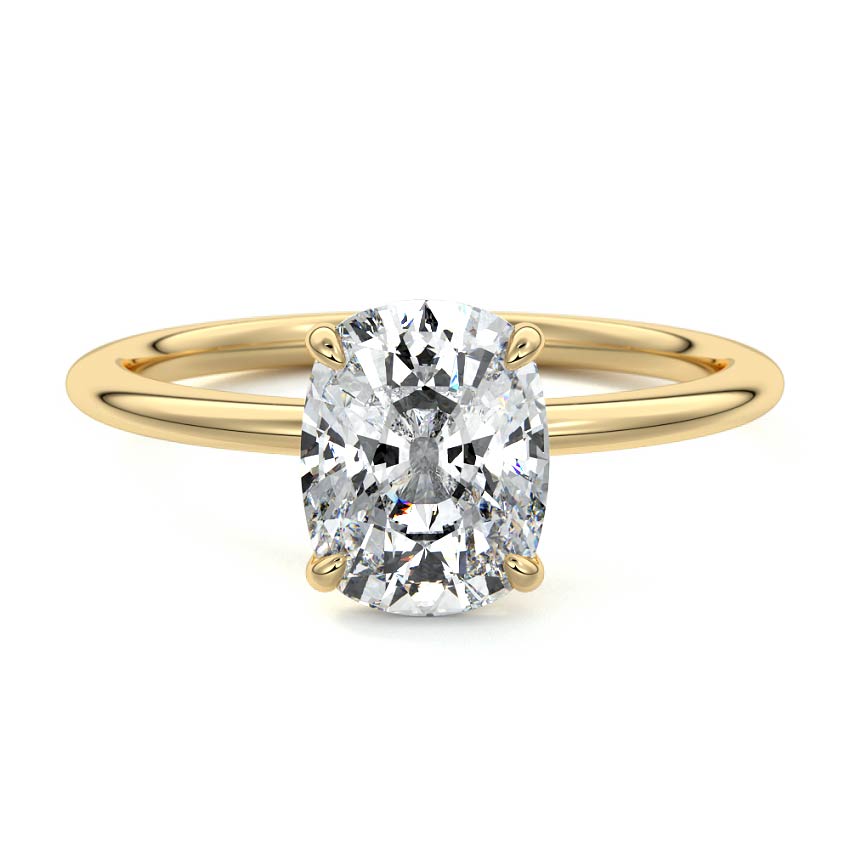 EL.CUSHION SOLITAIRE RING