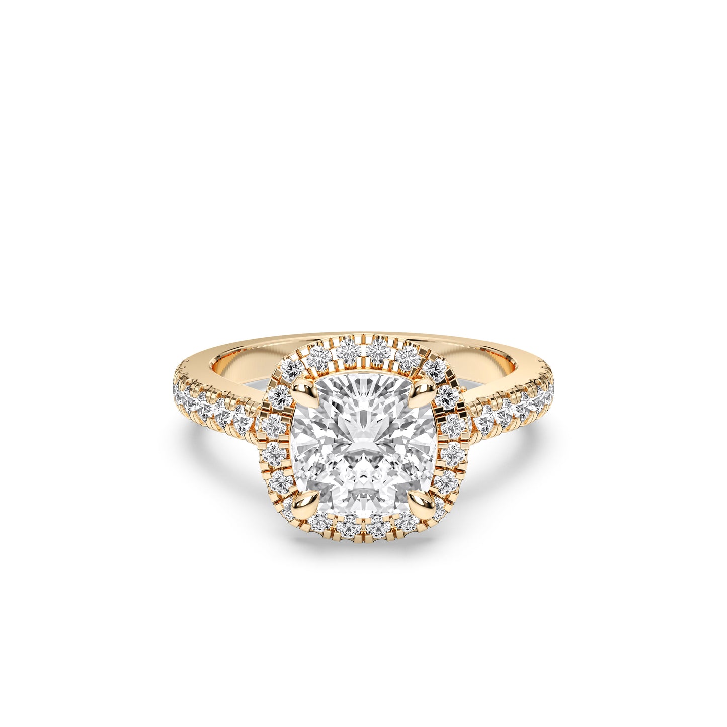 SQ.CUSHION HALO RING