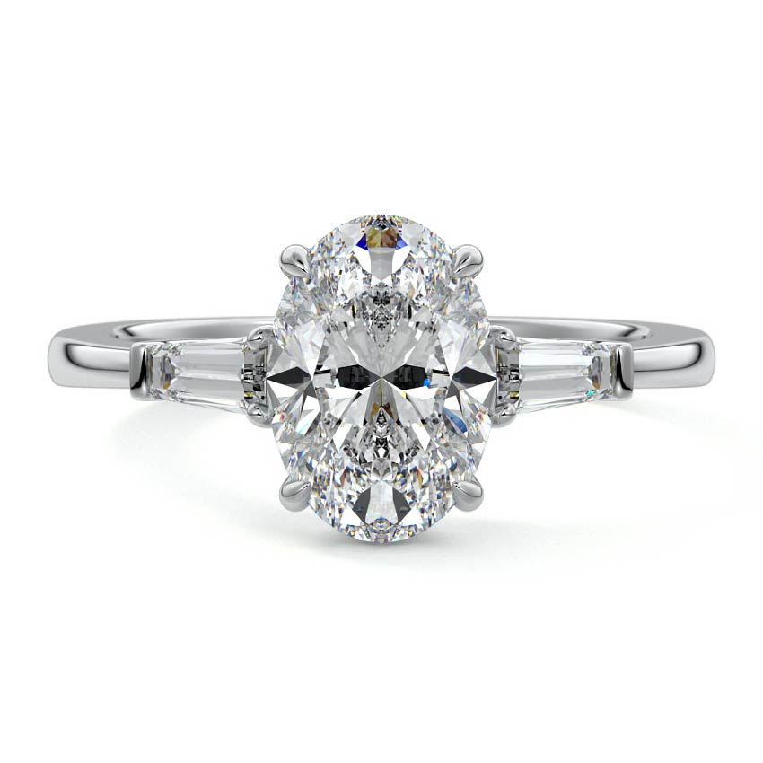 OVAL/TB 3 STONES RING