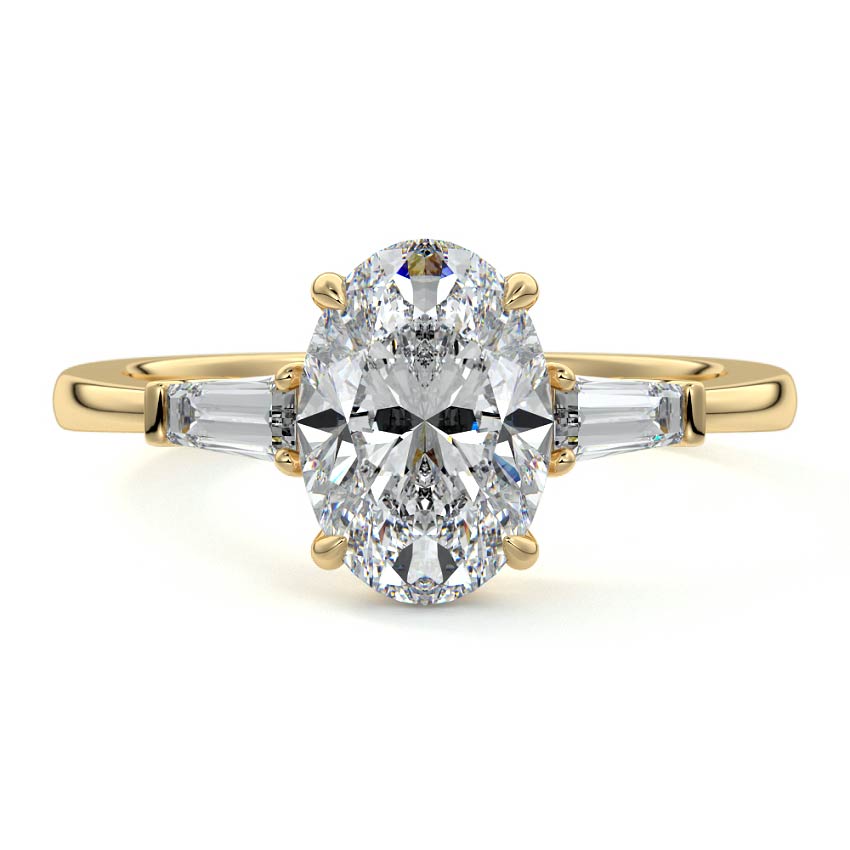 OVAL/TB 3 STONES RING