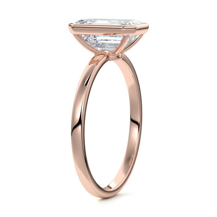 EMERALD BEZEL SOLITAIRE RING