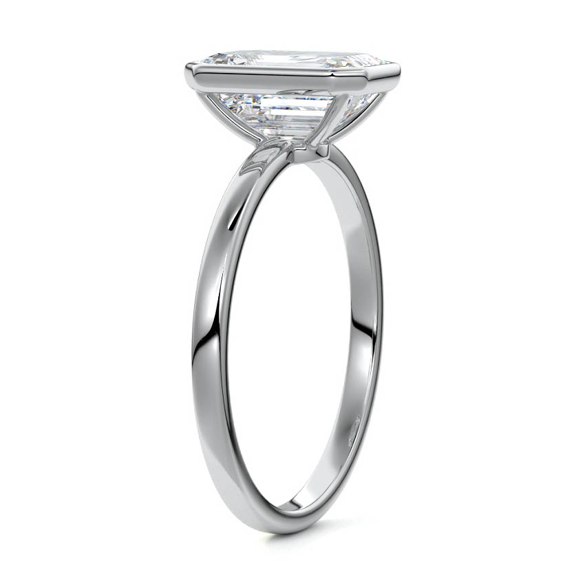 EMERALD BEZEL SOLITAIRE RING