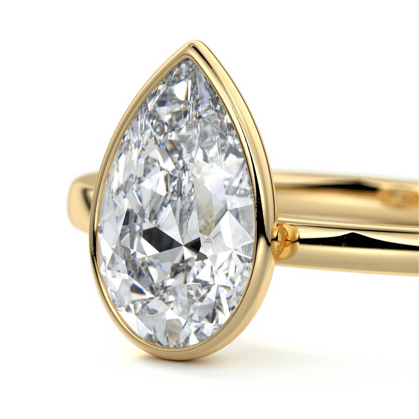 PEAR BEZEL SOLITAIRE RING