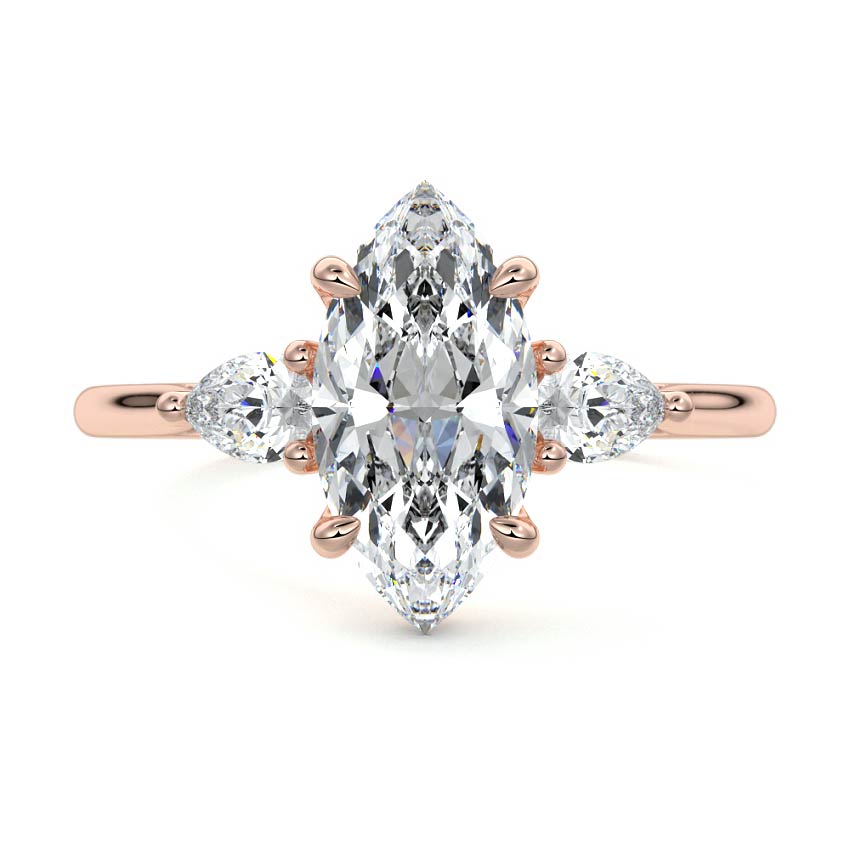 MQ/PS 3 STONES RING