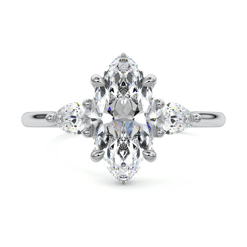 MQ/PS 3 STONES RING