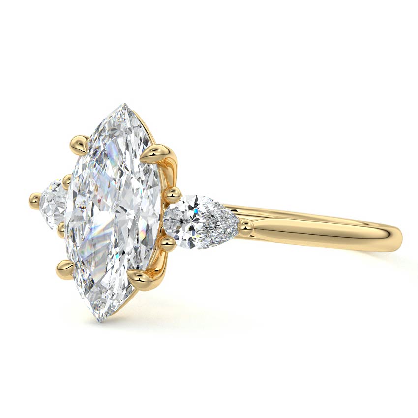 MQ/PS 3 STONES RING