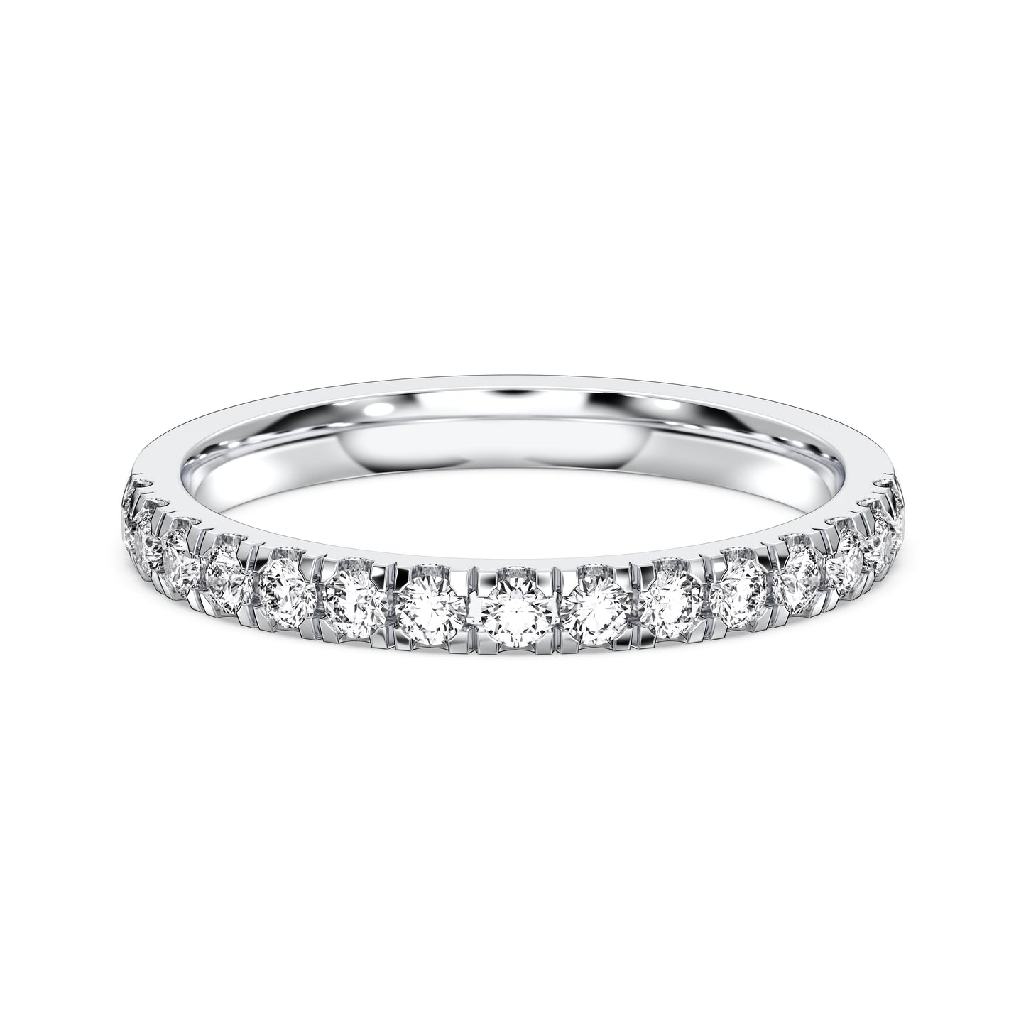 SIDE STONE THIN MATCHING WEDDING BAND