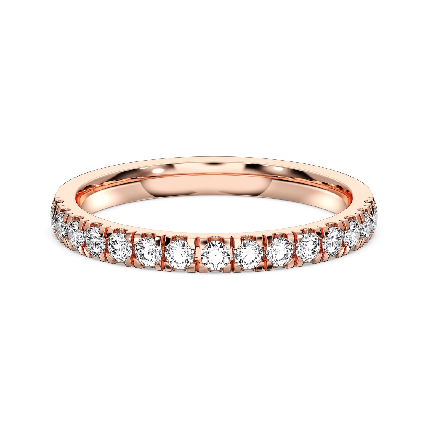 SIDE STONE THIN MATCHING WEDDING BAND