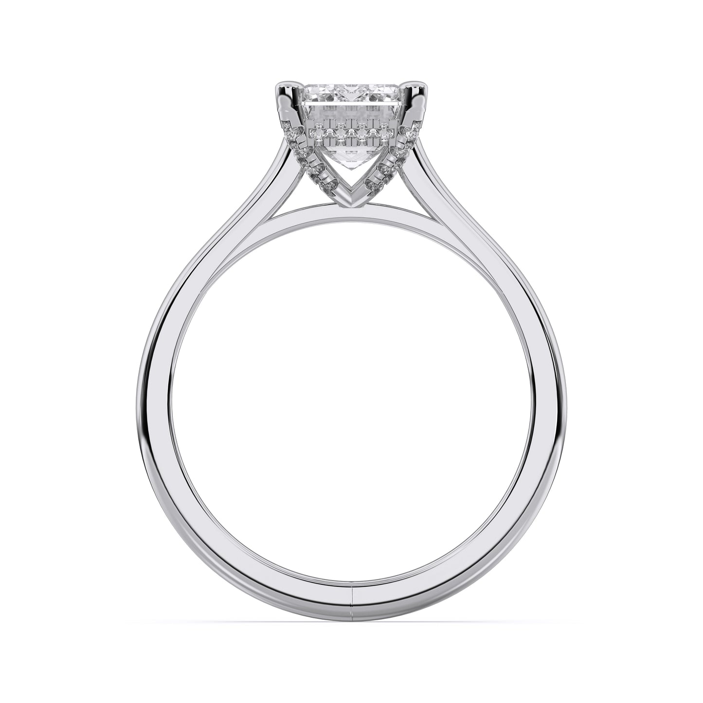 EMERALD HIDDEN HALO RING