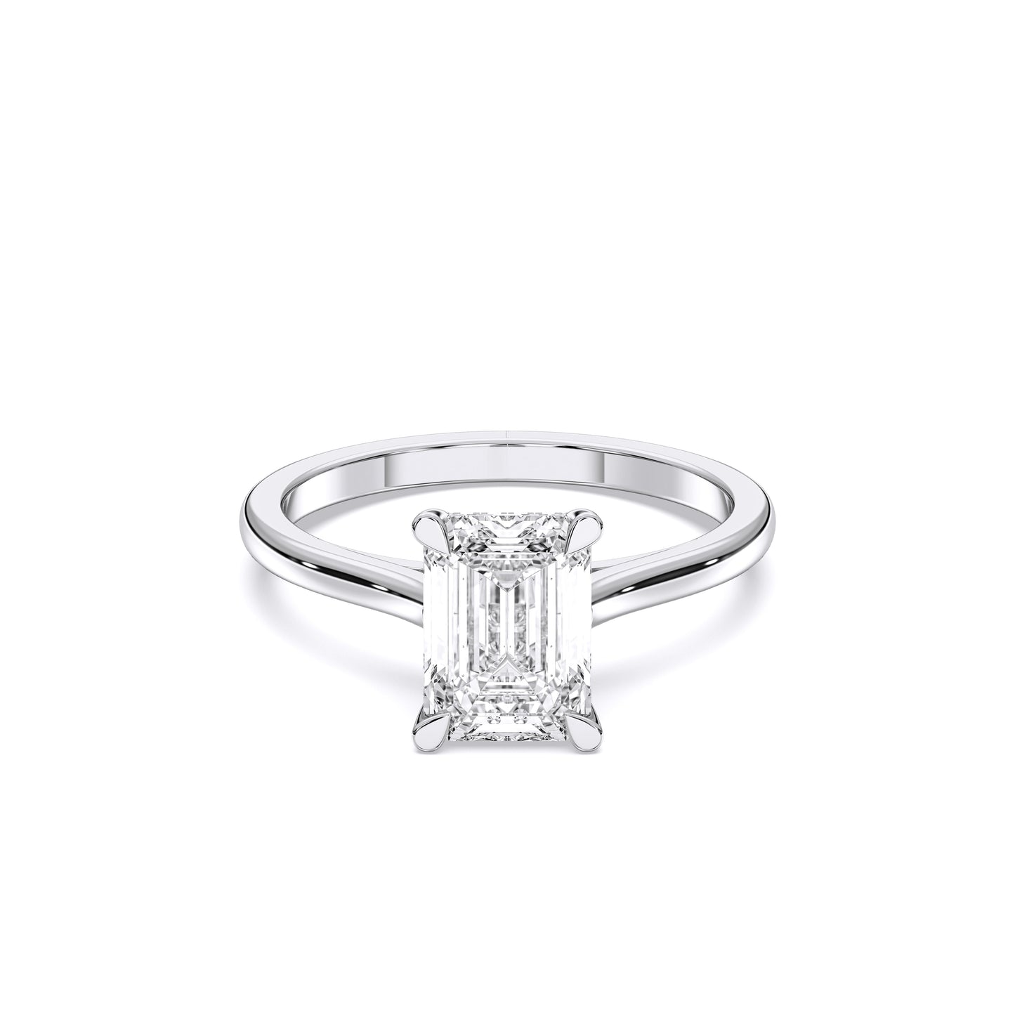 EMERALD HIDDEN HALO RING