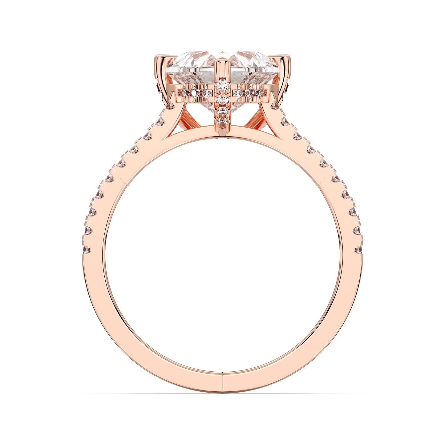 HEART HIDDEN HALO RING