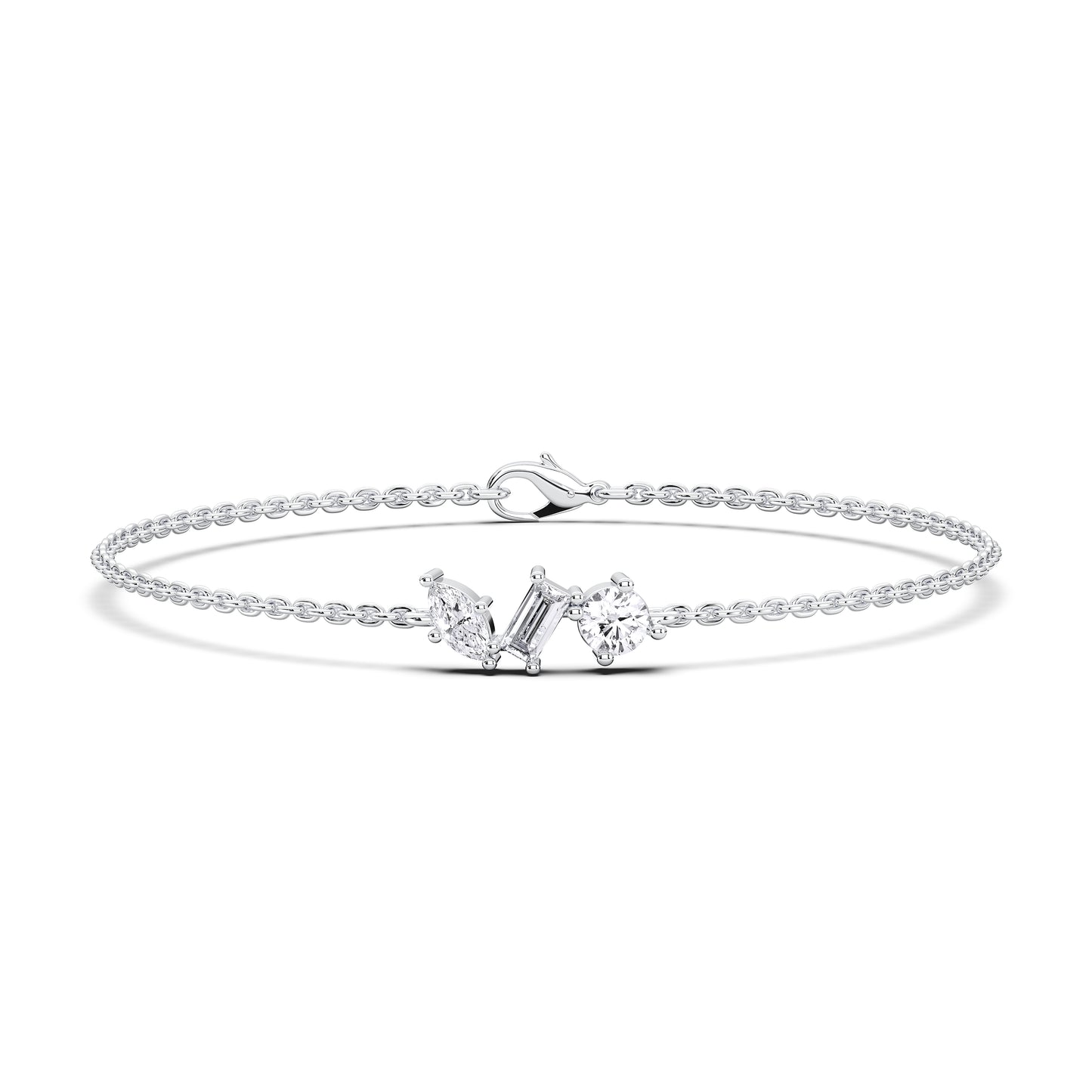 3STONE MULTISHAPE BRACELET