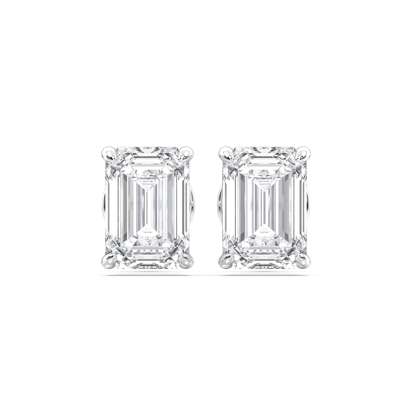 EMERALD 4PRONG STUDS