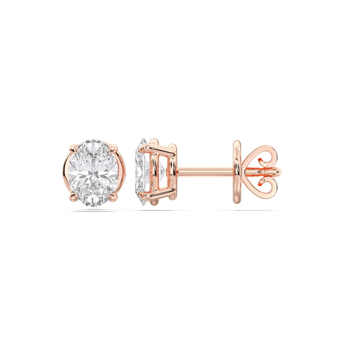 OVAL 4PRONG STUDS