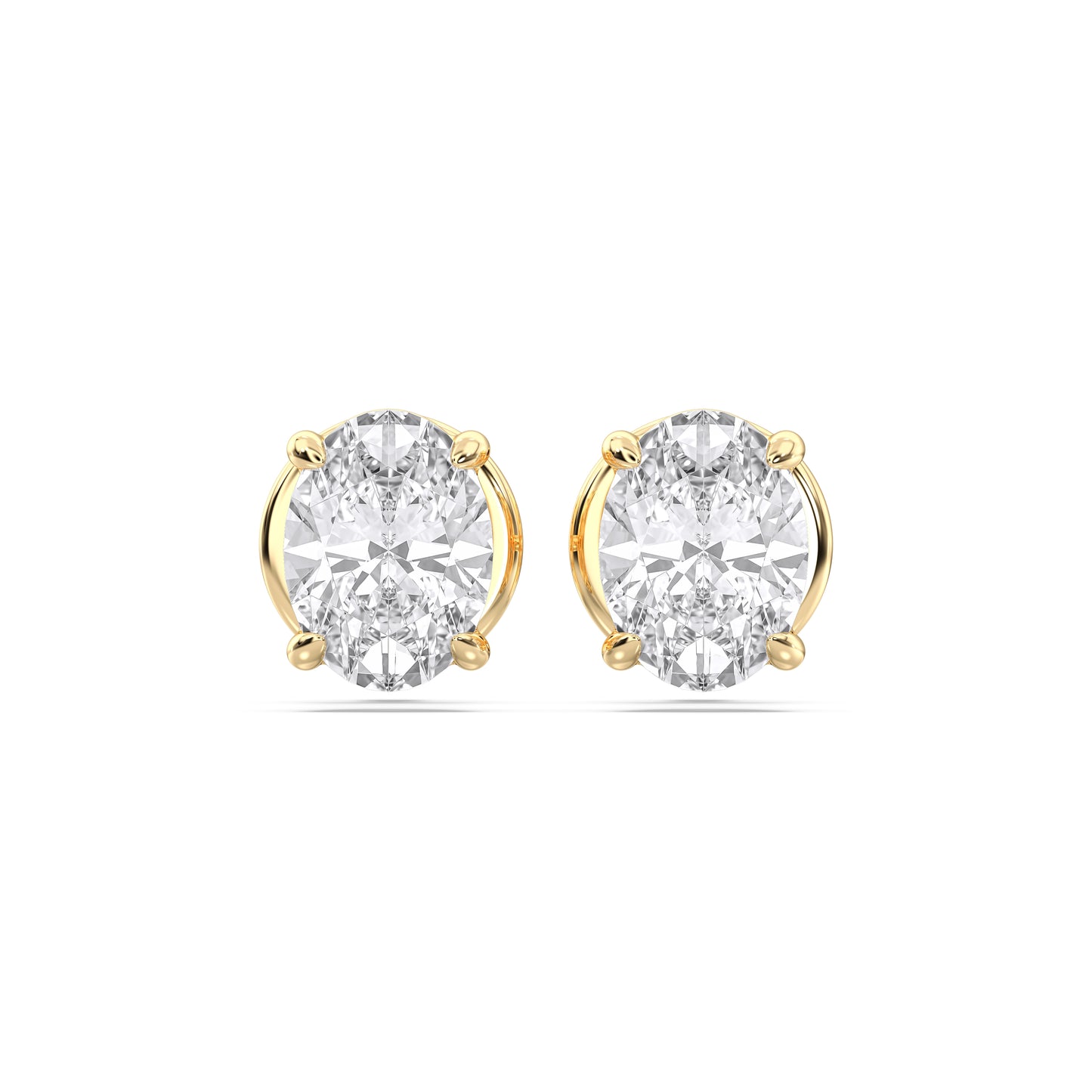 OVAL 4PRONG STUDS