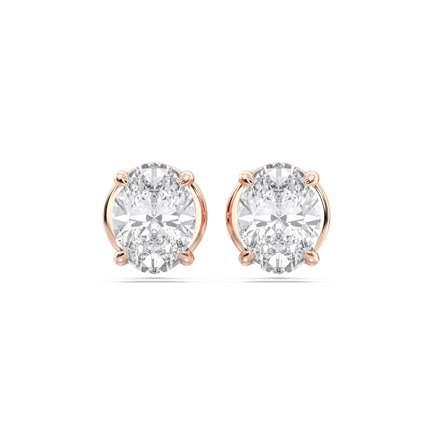 OVAL 4PRONG STUDS