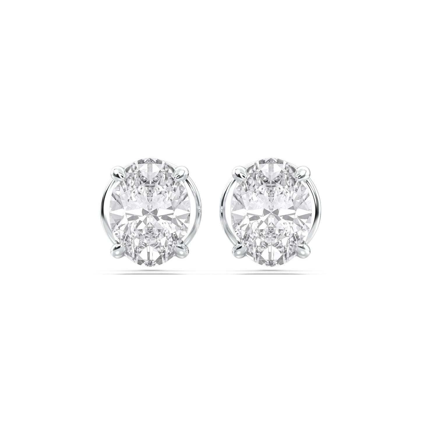 OVAL 4PRONG STUDS