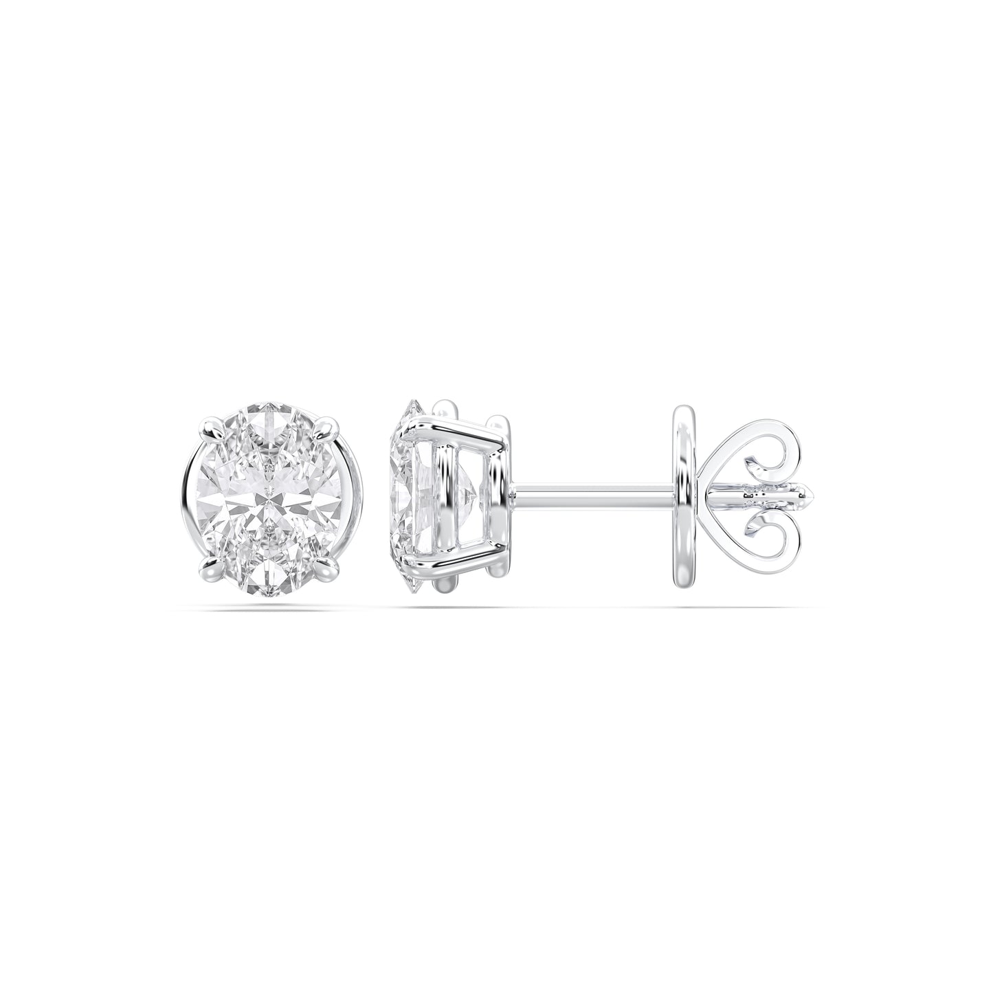 OVAL 4PRONG STUDS