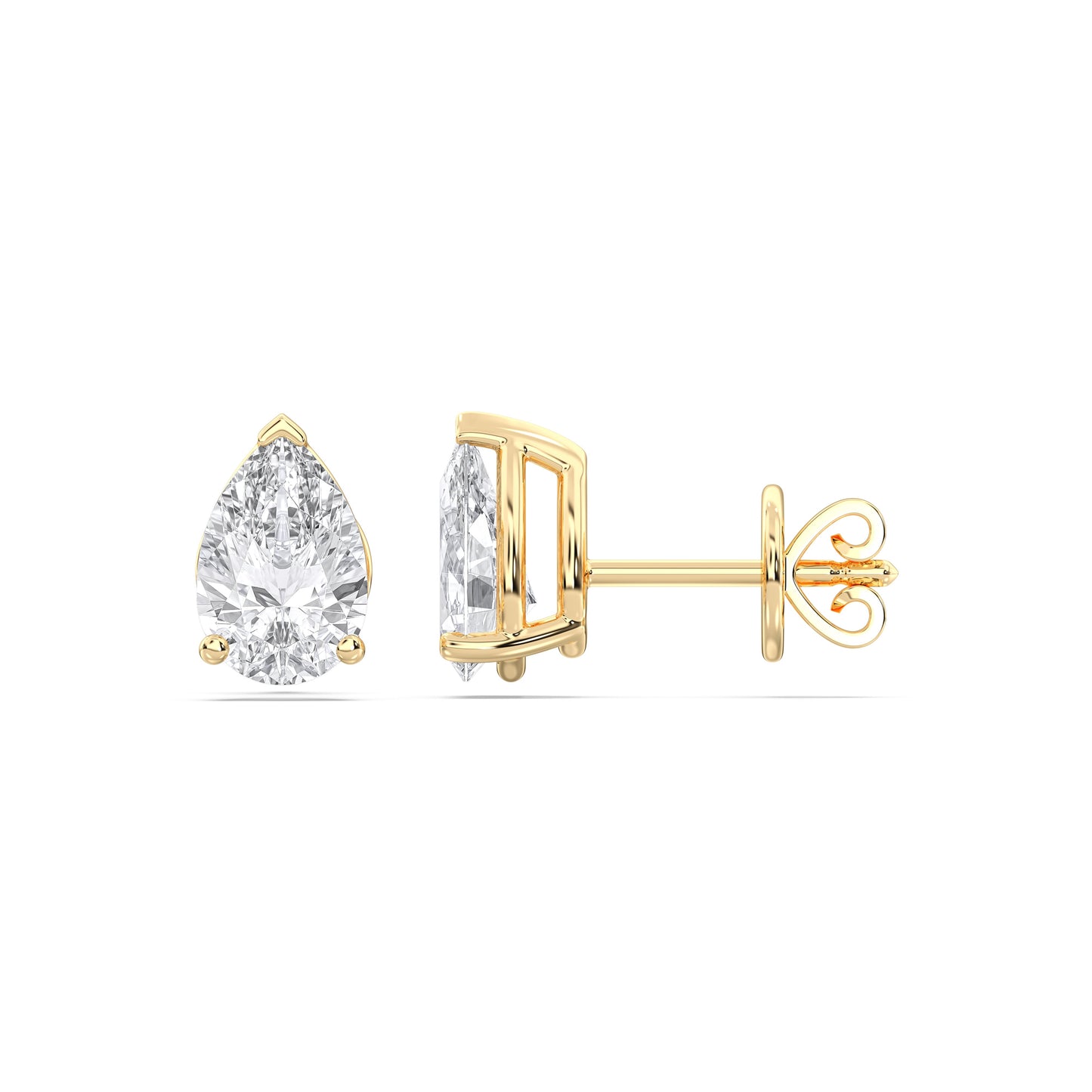 PEAR 3PRONG STUDS