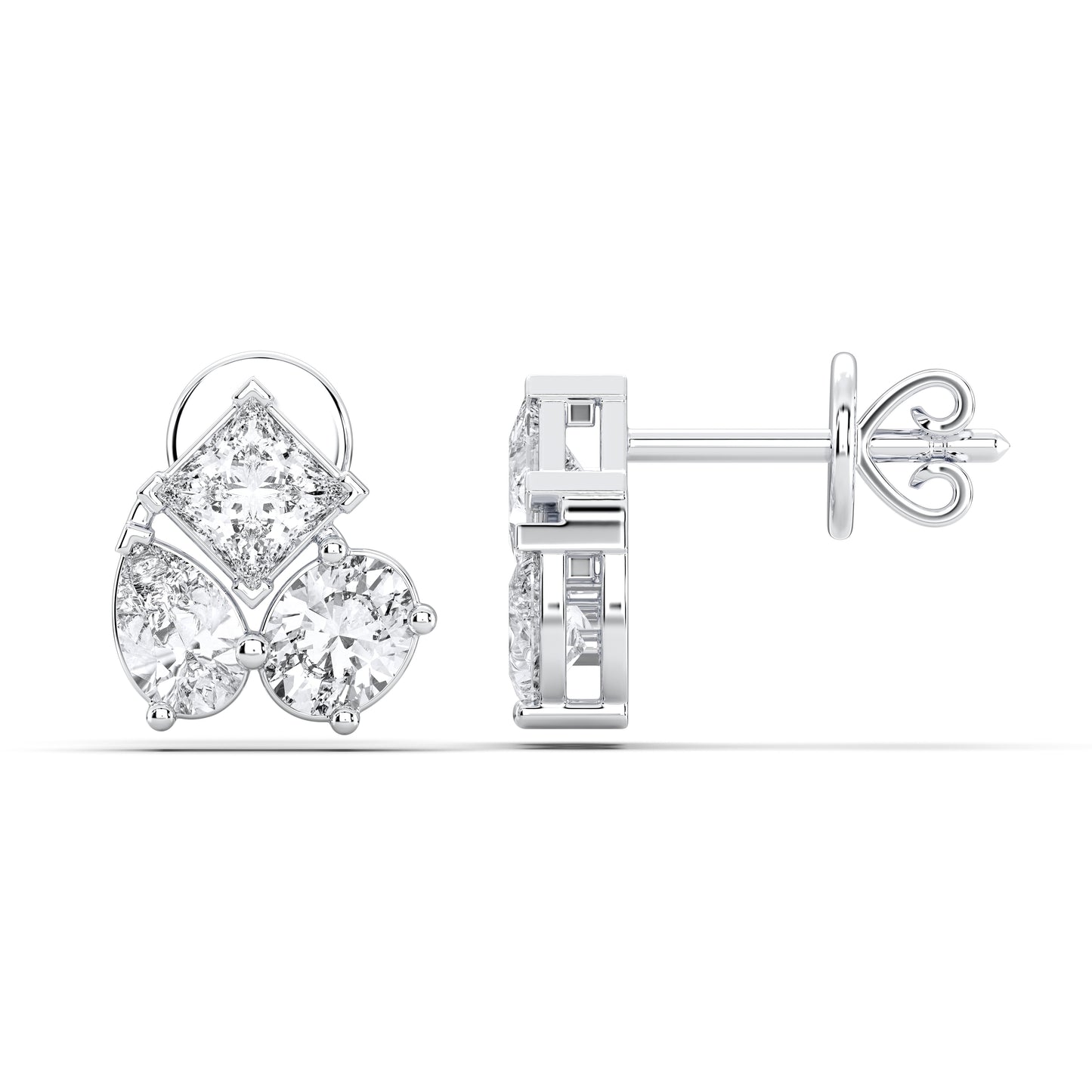 MIX SHAPE CLUSTER EARRING