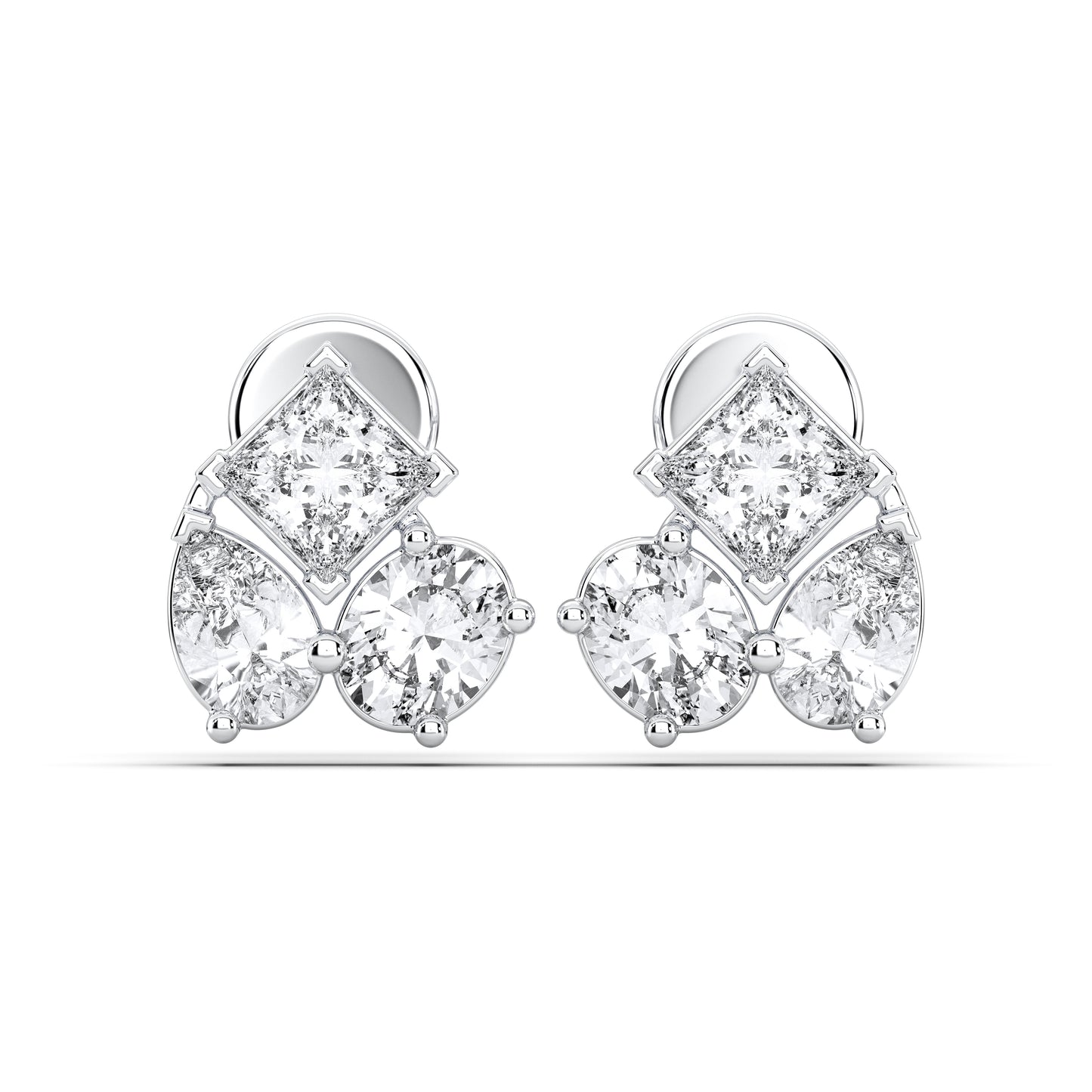 MIX SHAPE CLUSTER EARRING