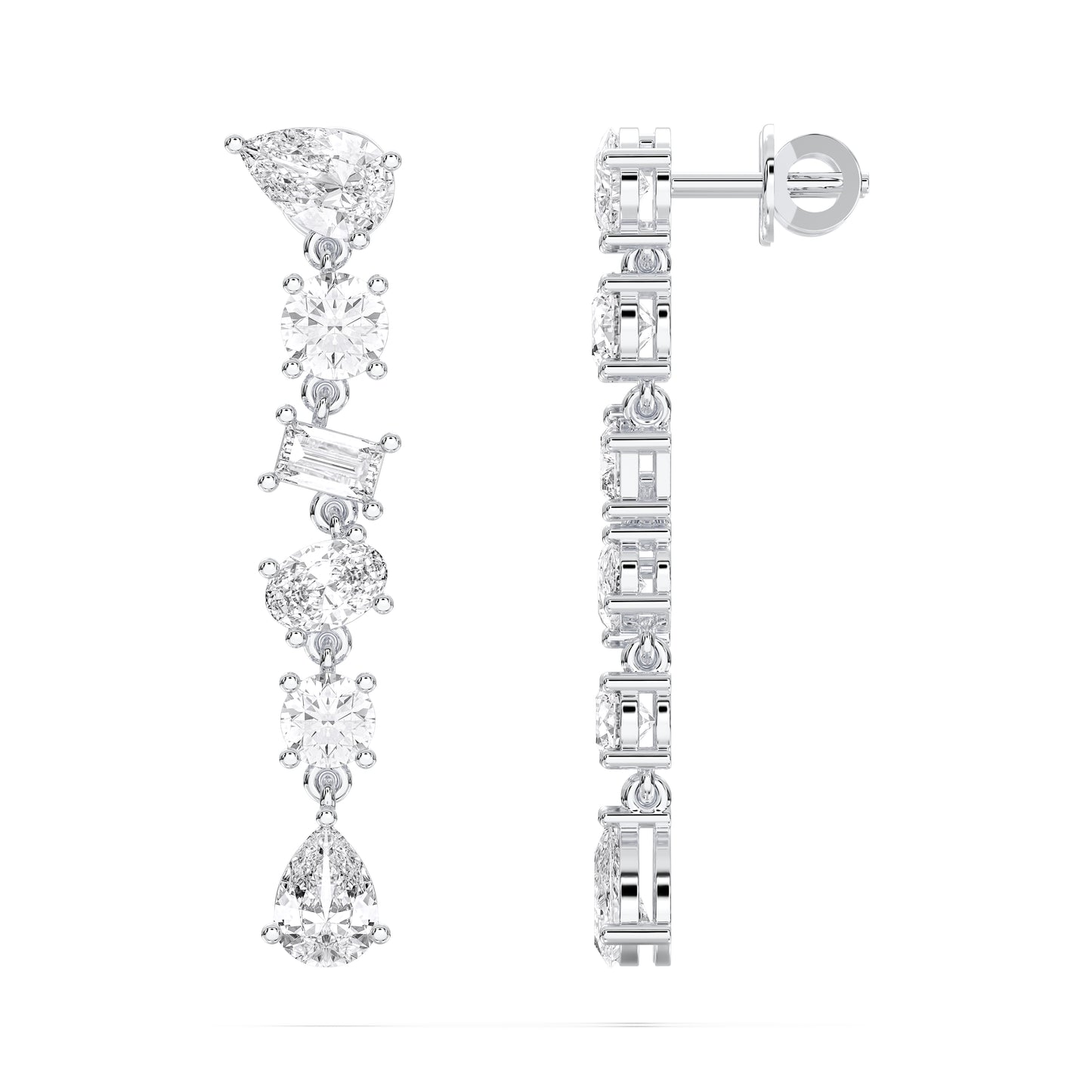 MIX SHAPE DROPS EARRINGS