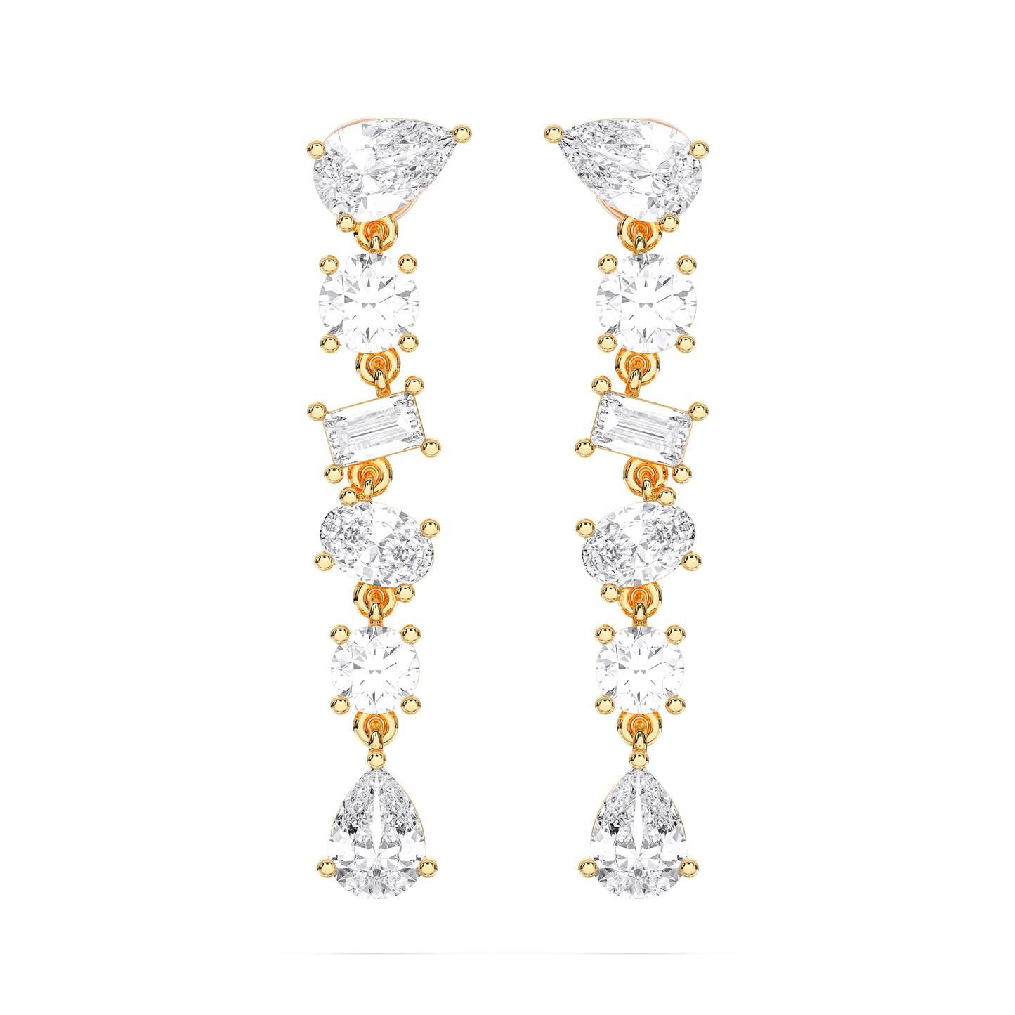 MIX SHAPE DROPS EARRINGS