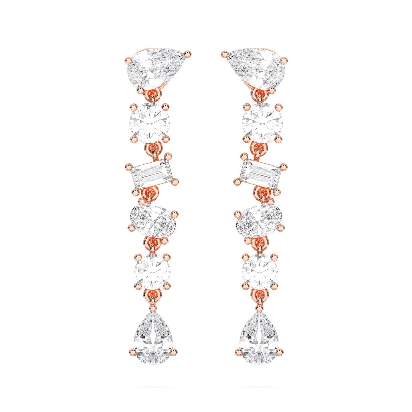 MIX SHAPE DROPS EARRINGS