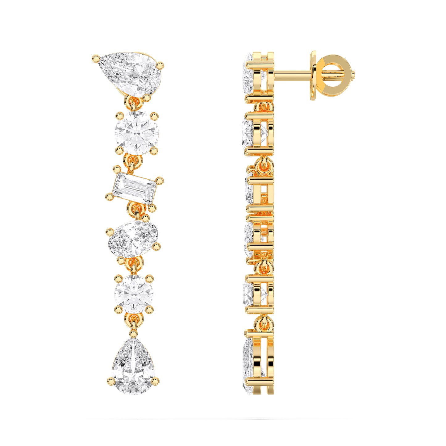 MIX SHAPE DROPS EARRINGS