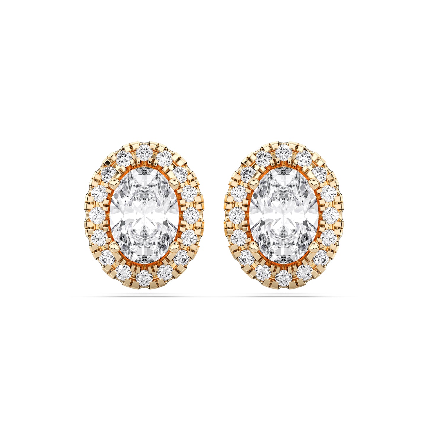 OVAL HALO EARRING