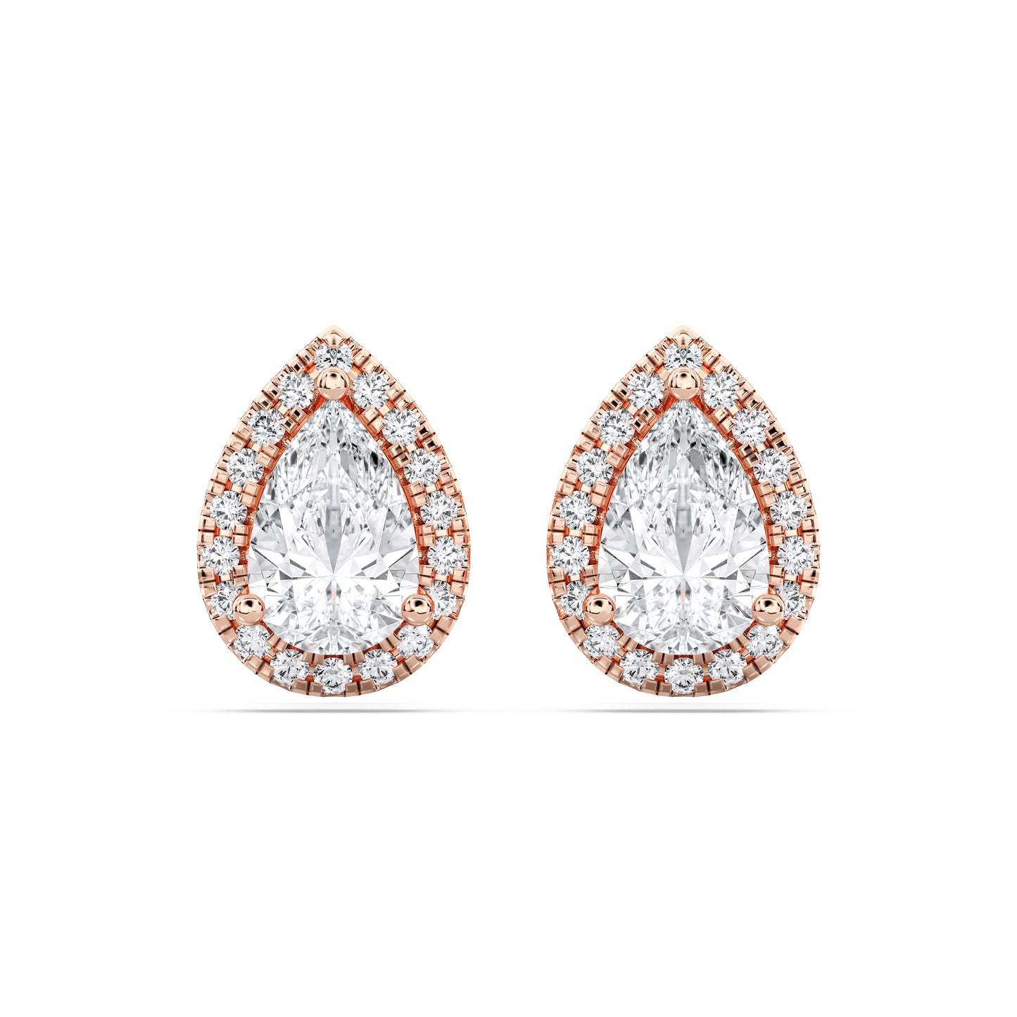 PEAR HALO EARRING