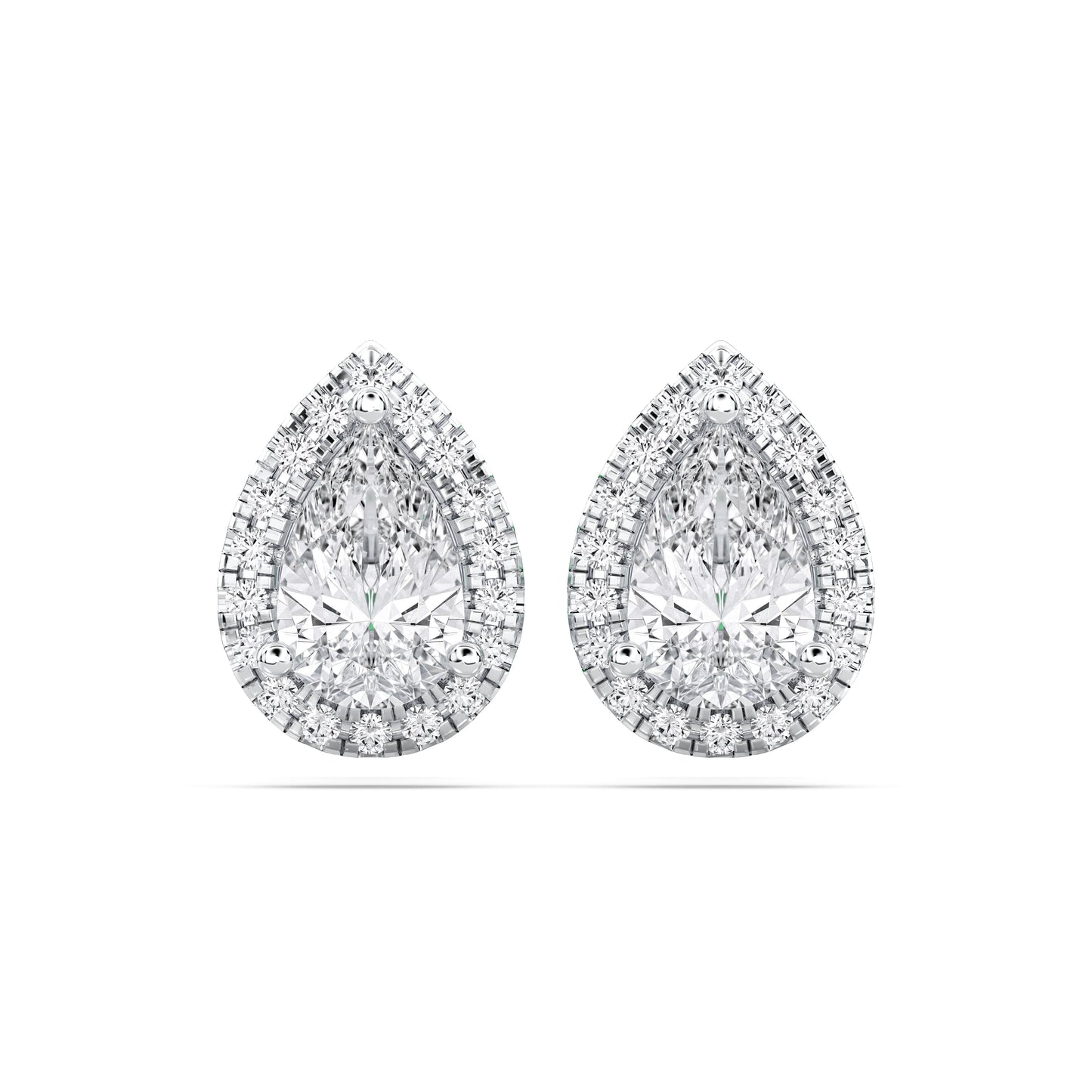 PEAR HALO EARRING
