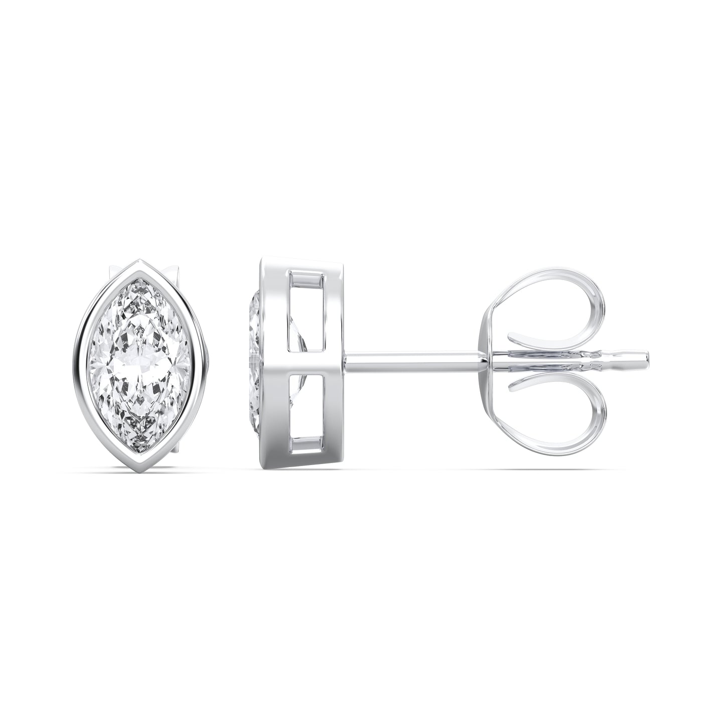 MARQUISE BEZEL STUDS
