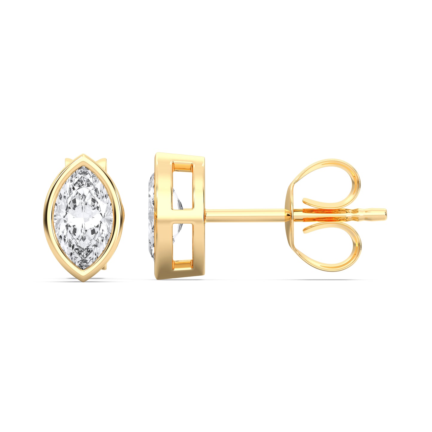 MARQUISE BEZEL STUDS