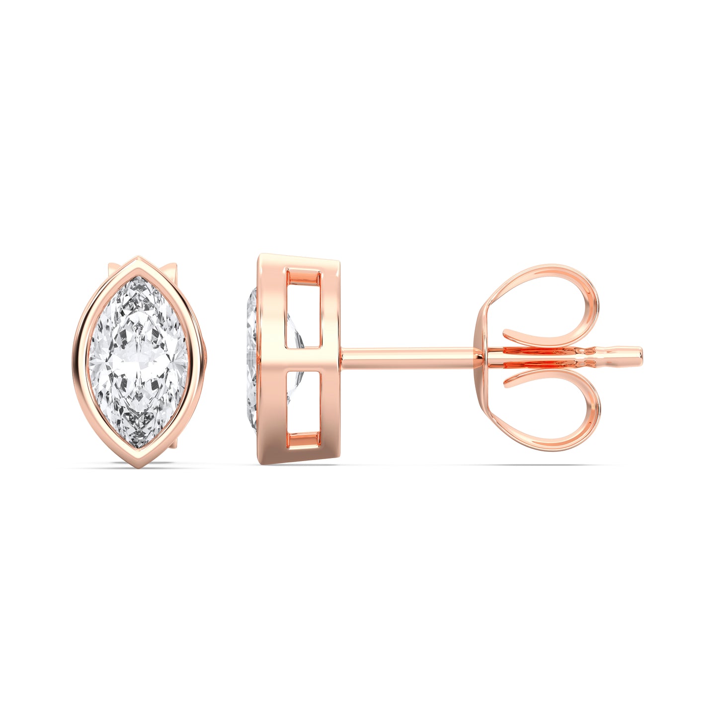 MARQUISE BEZEL STUDS