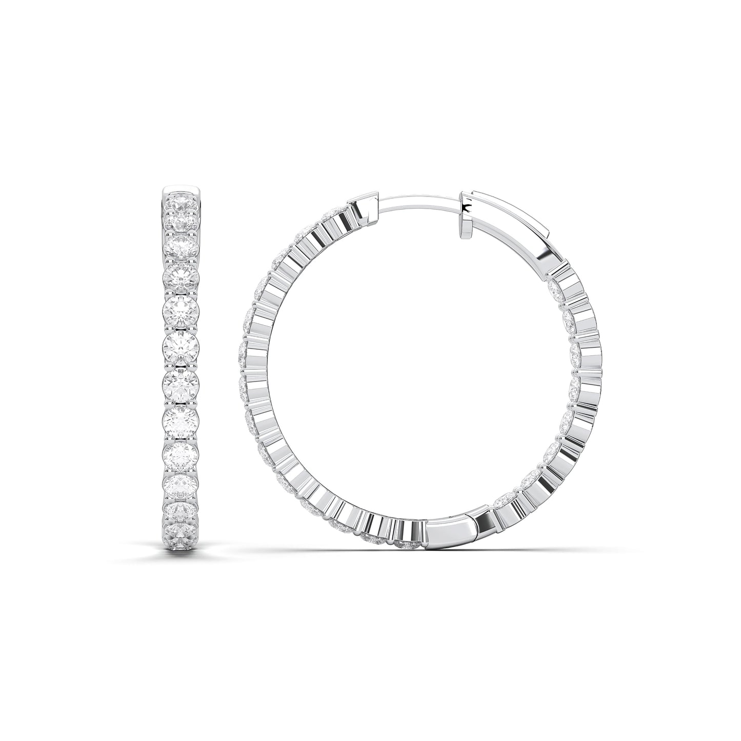 ROUND IN-OUT HOOPS EARRING