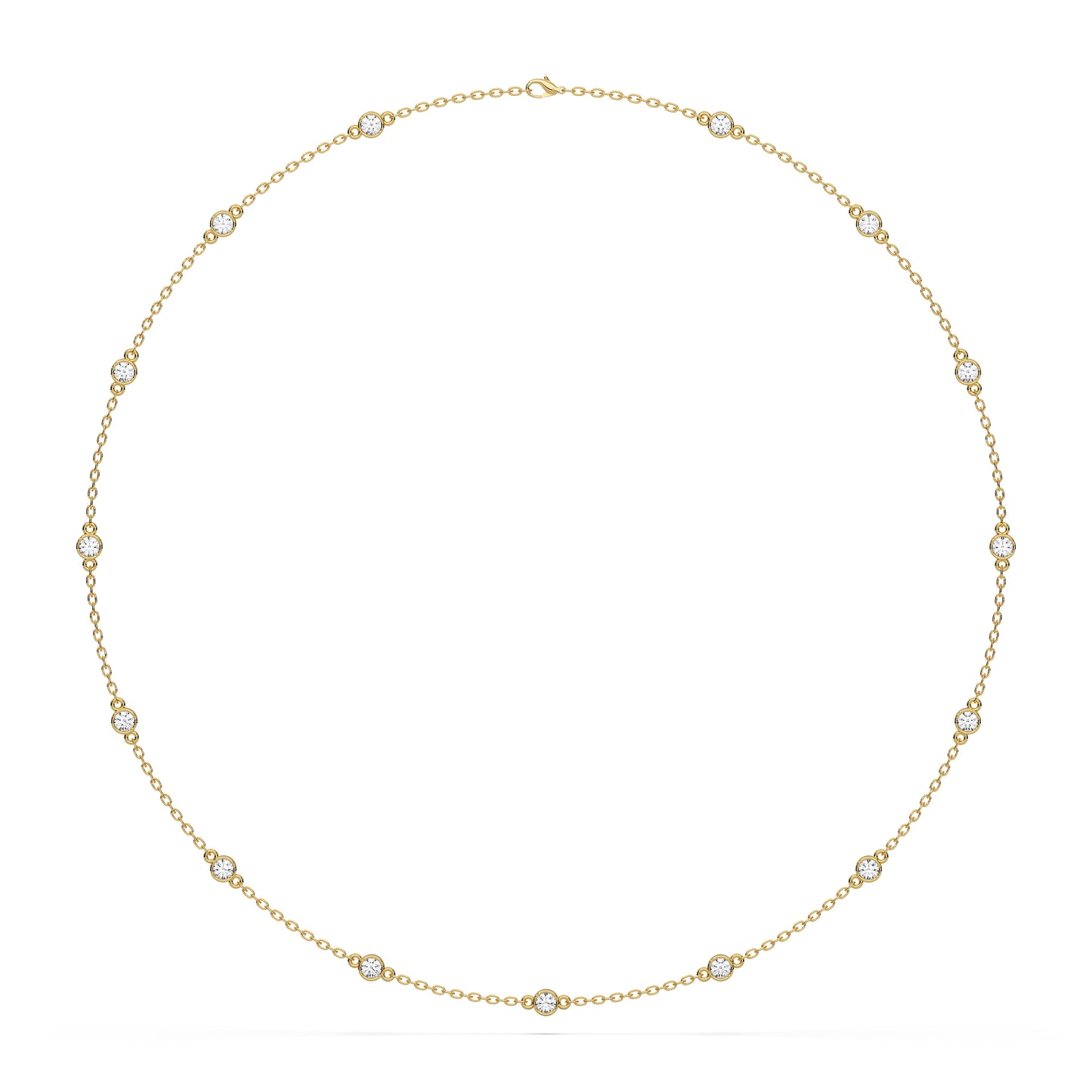 ROUND DIAMOND BY THE YARD NECKLACE