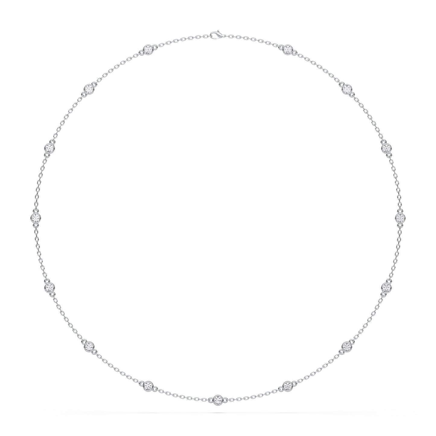 ROUND DIAMOND BY THE YARD NECKLACE