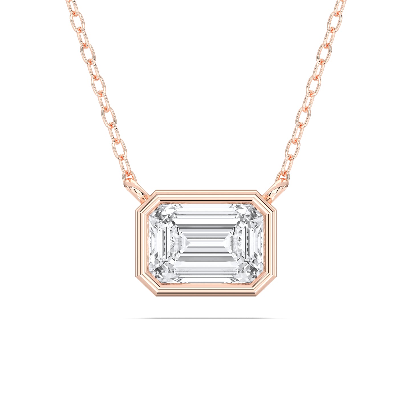 EMERALD BEZEL SOLITAIRE PENDENT