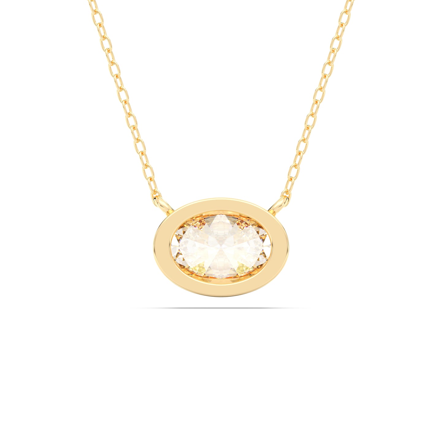 OVAL BEZEL SOLITAIRE PENDENT