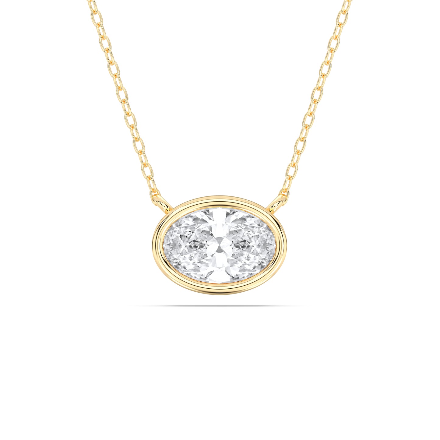 OVAL BEZEL SOLITAIRE PENDENT
