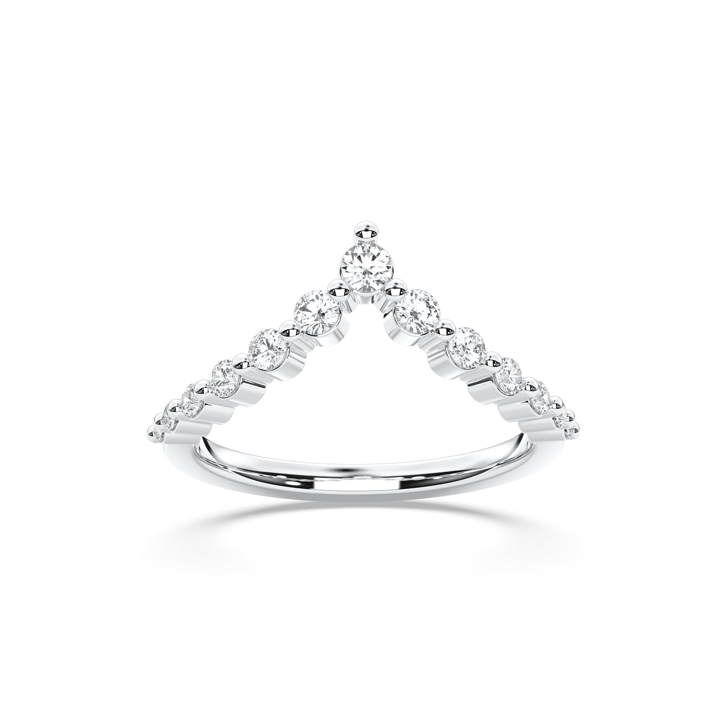 ROUND V SHAPE WEDDING BAND