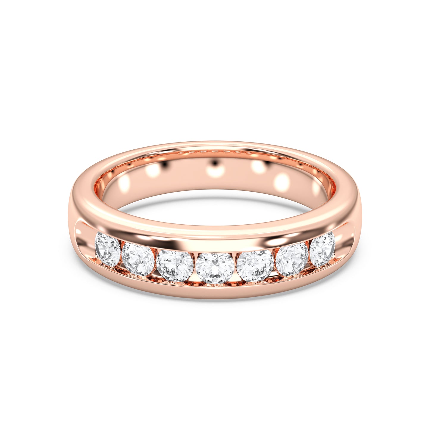 MENS 9STONE WEDDING BAND