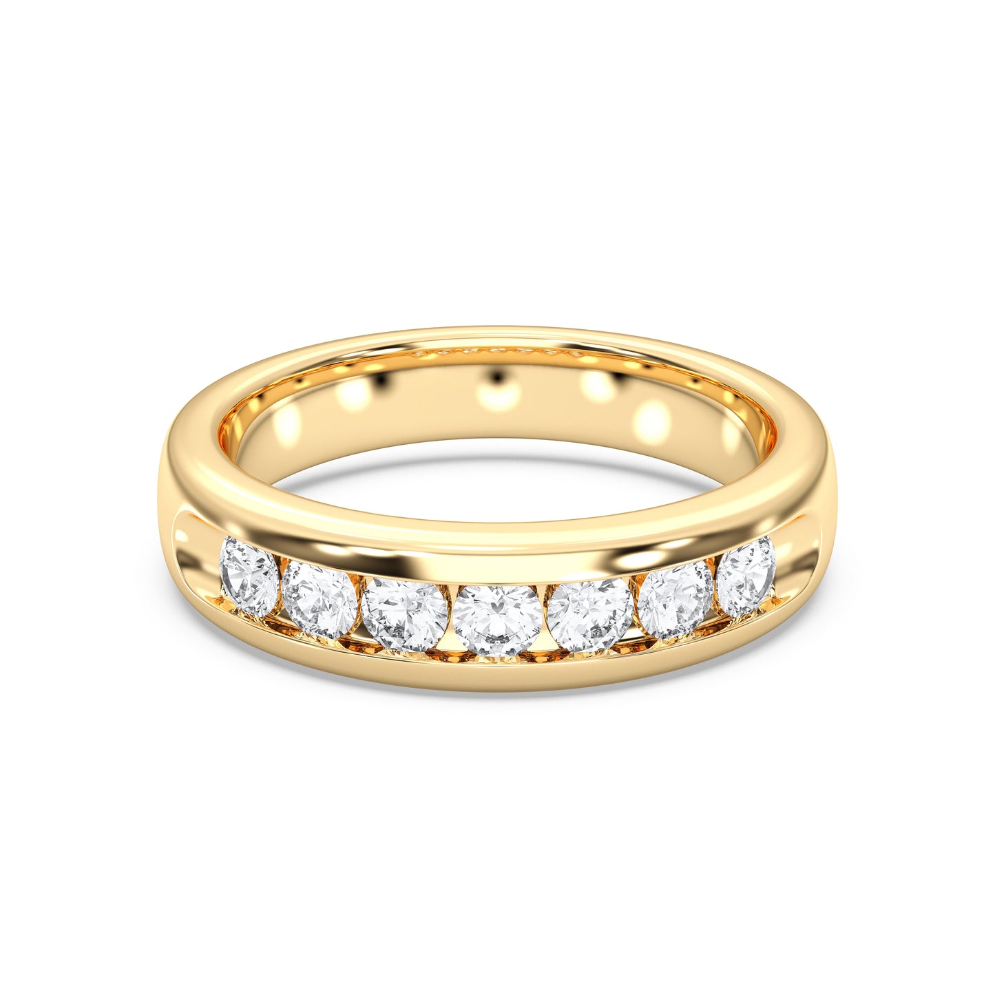 MENS 9STONE WEDDING BAND
