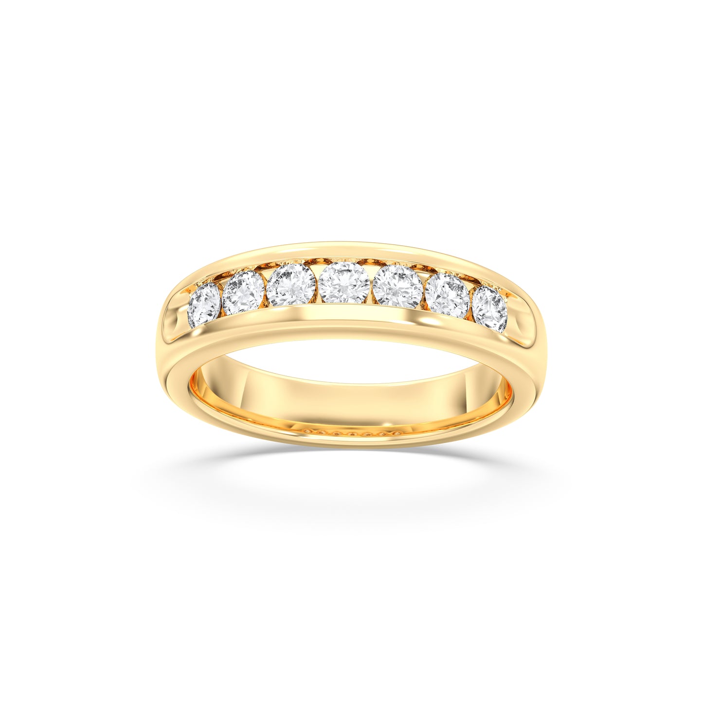 MENS 9STONE WEDDING BAND